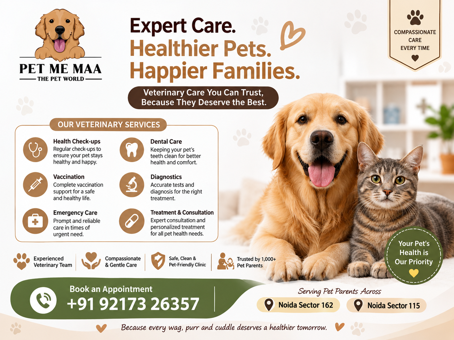 Veterinary Care in Noida β Trusted Medical Support for Your Pet