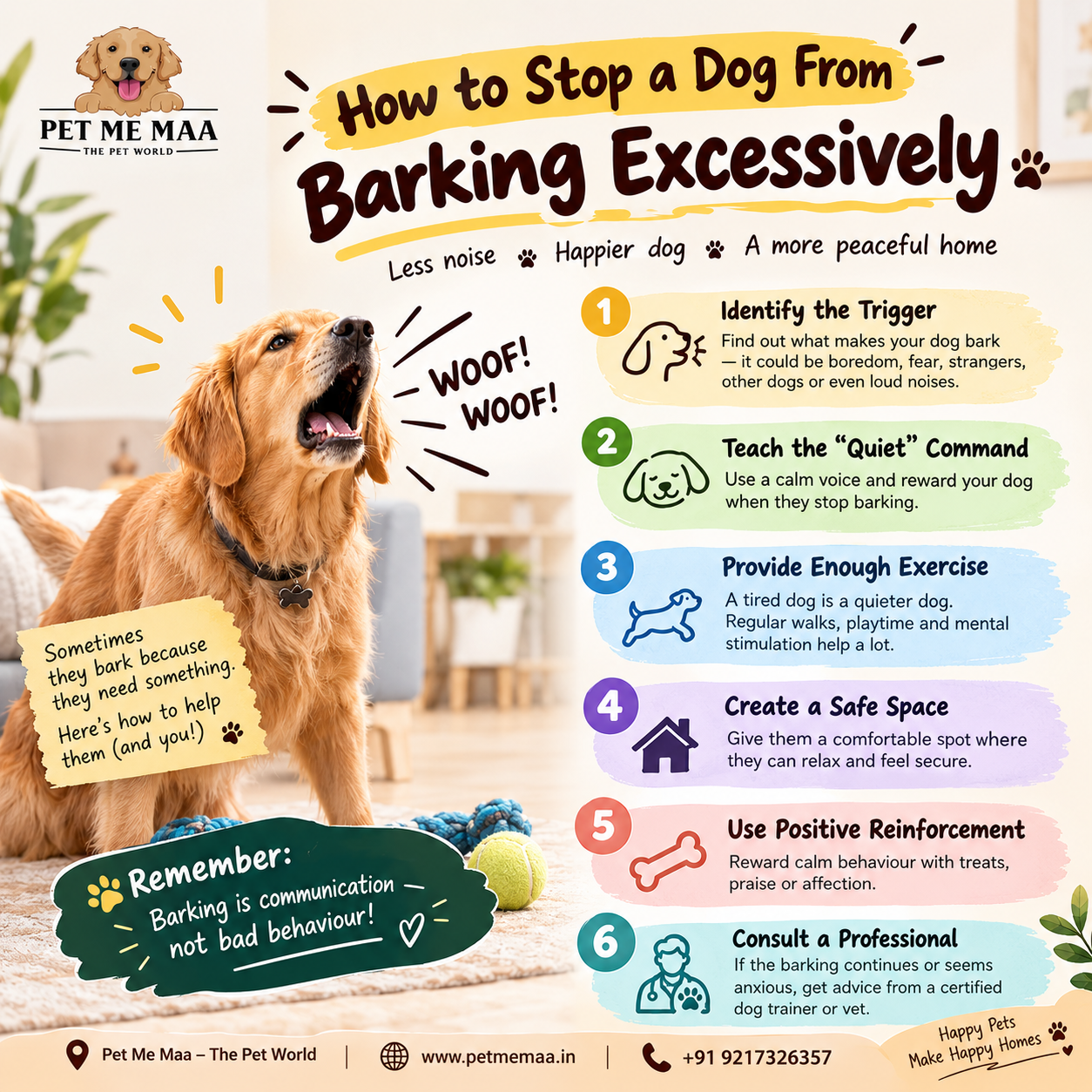 How to Stop a Dog From Barking Excessively